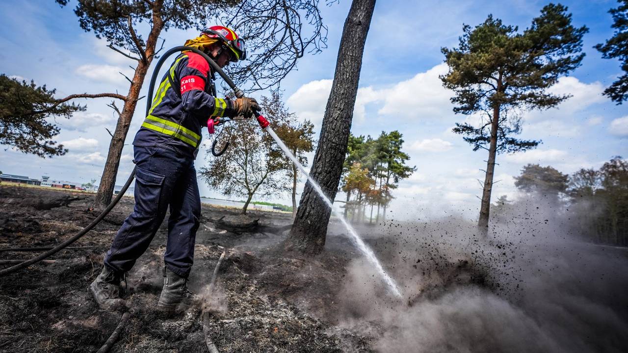 Nieuwe tactiek bij natuurbrand Budel: Brandweer zet handcrews in